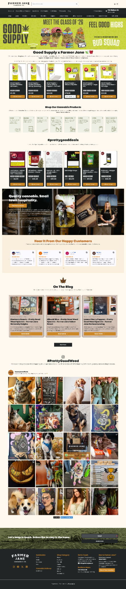 Farmer Jane online storefront